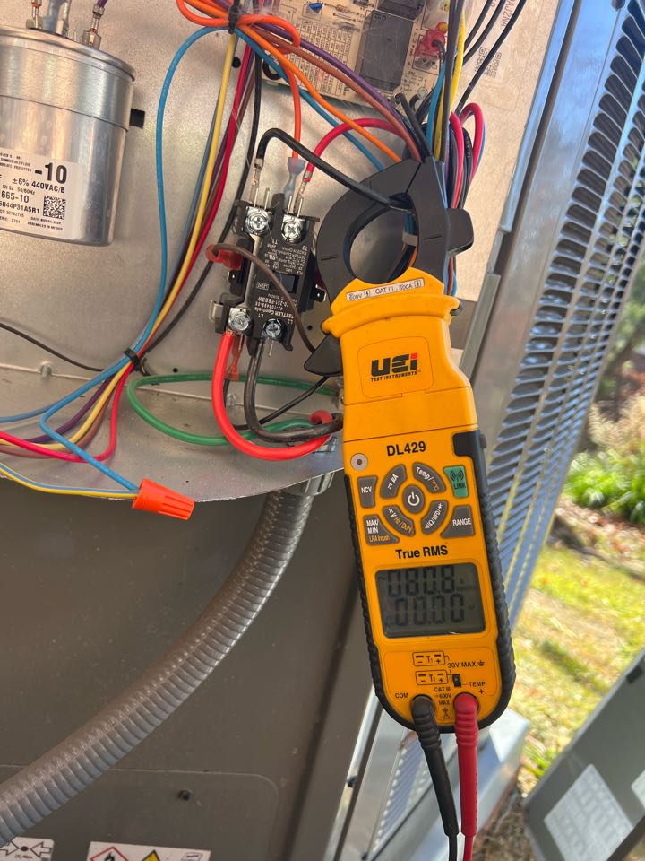 Her maintenance on rheem heat pump.