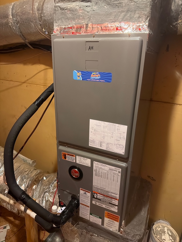 heat maintenance. Rheem airhandler and heat pump 
