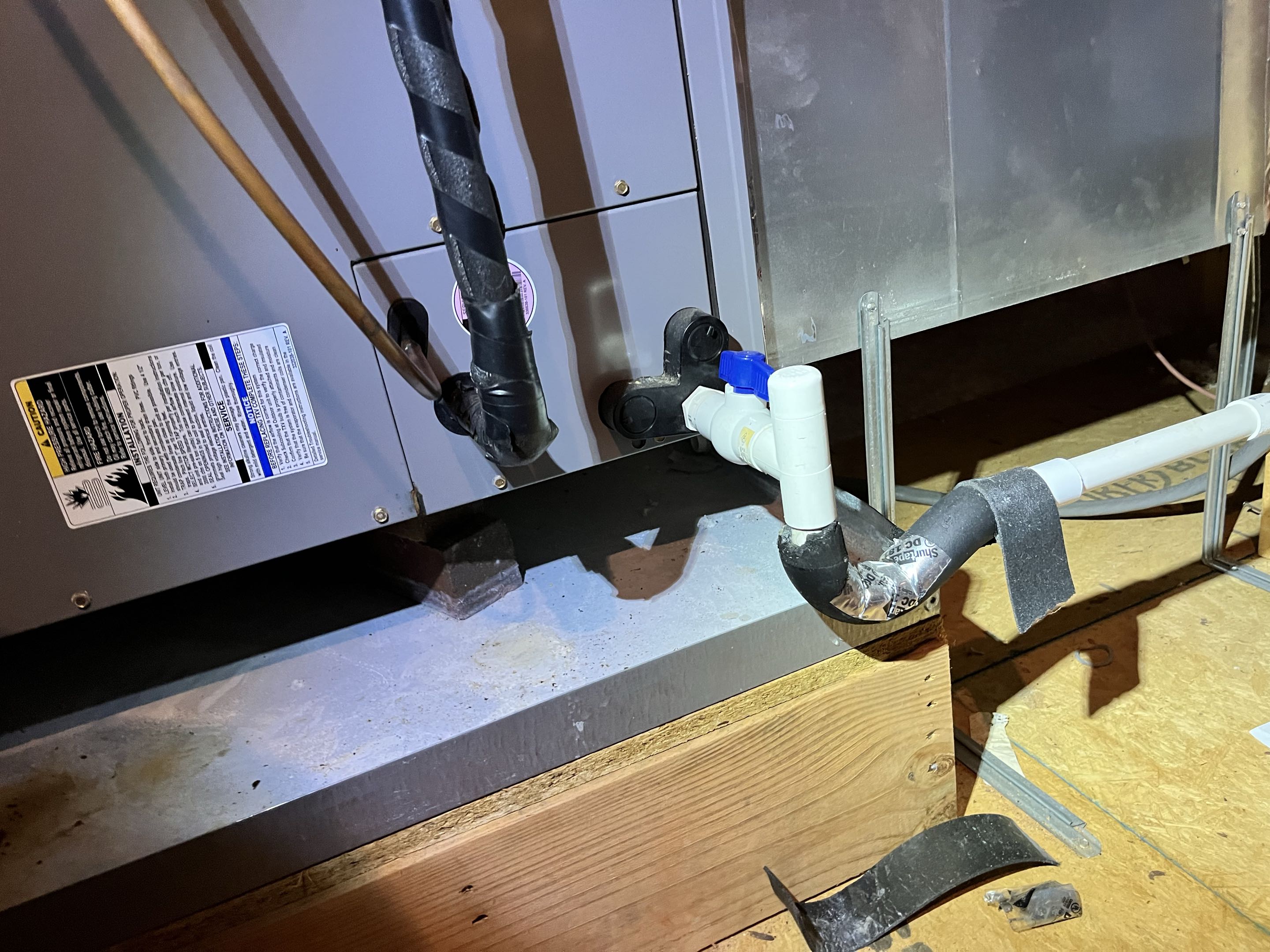 Tempstar air conditioning tune up and preventative check before summer hits. Float switch installation. 