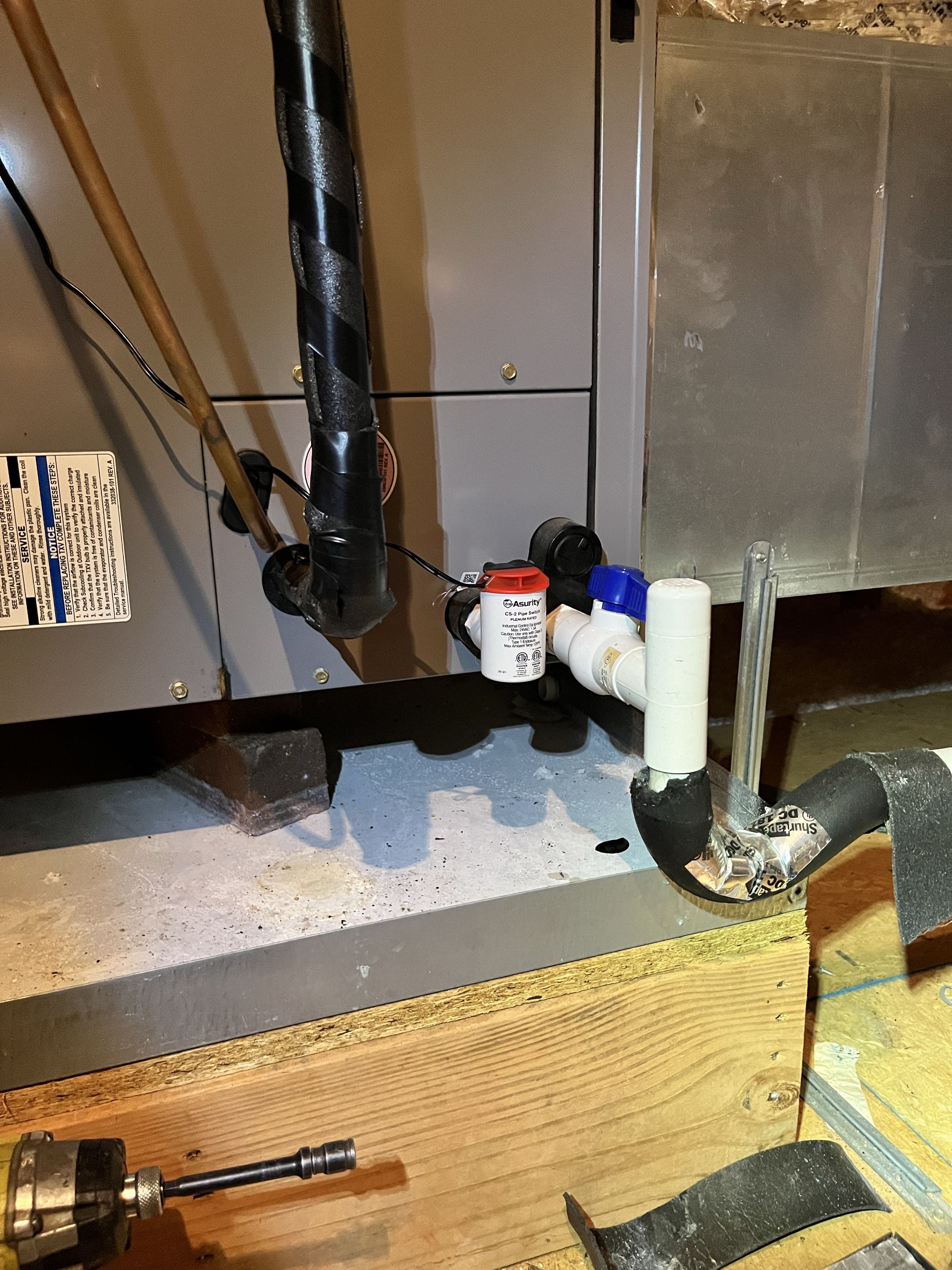 Tempstar air conditioning tune up and preventative check before summer hits. Float switch installation. 