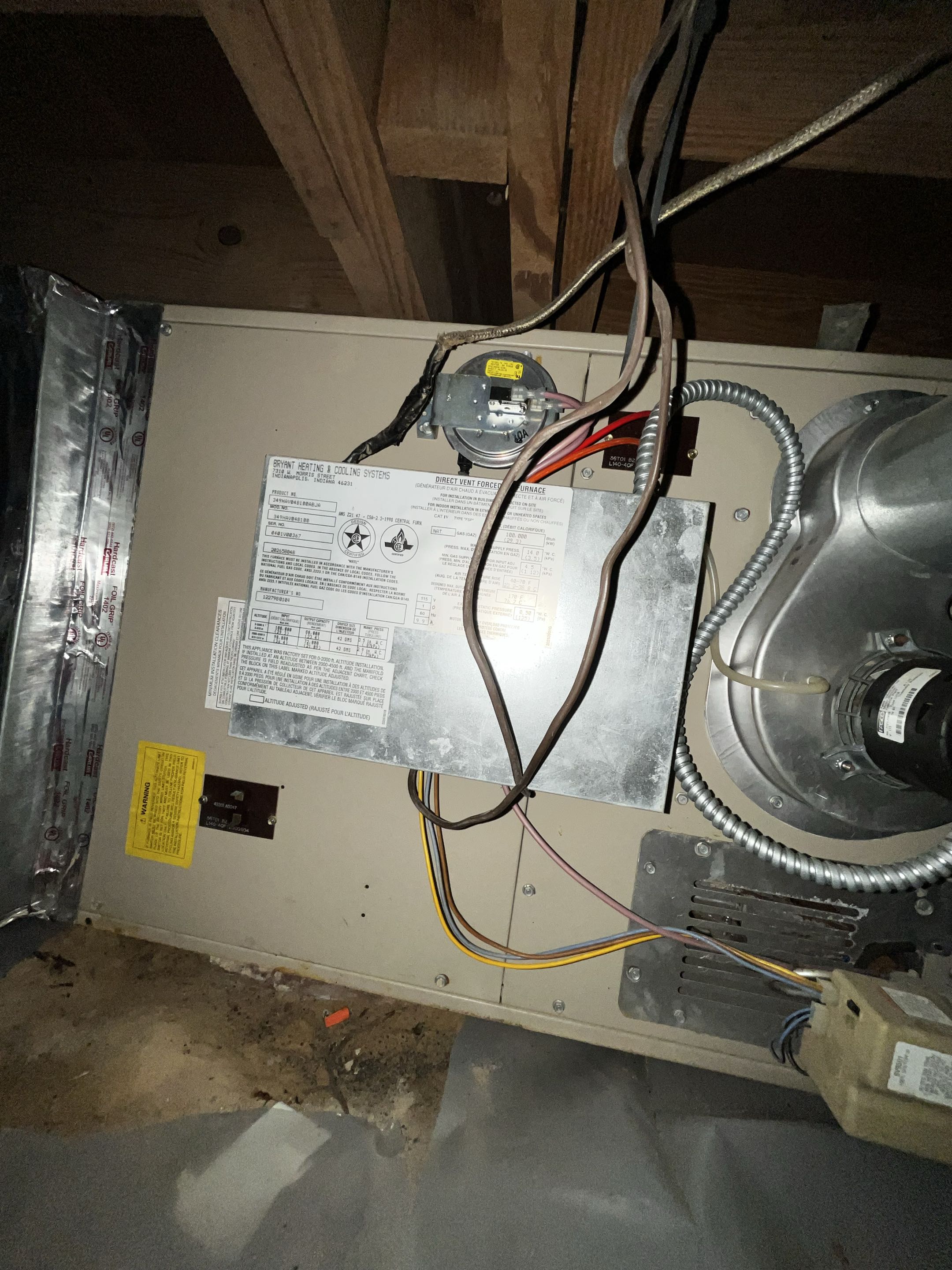 Bryant air conditioning repair and furnace control board replacement. 