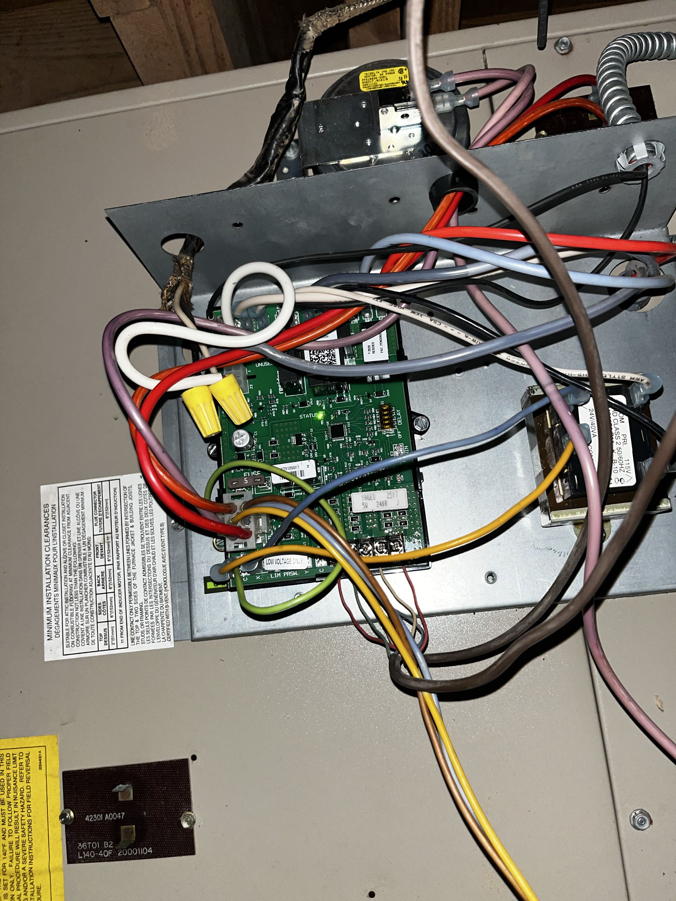 Bryant air conditioning repair and furnace control board replacement. 