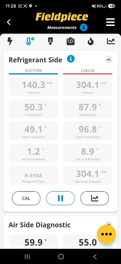 rheem ac charge correction