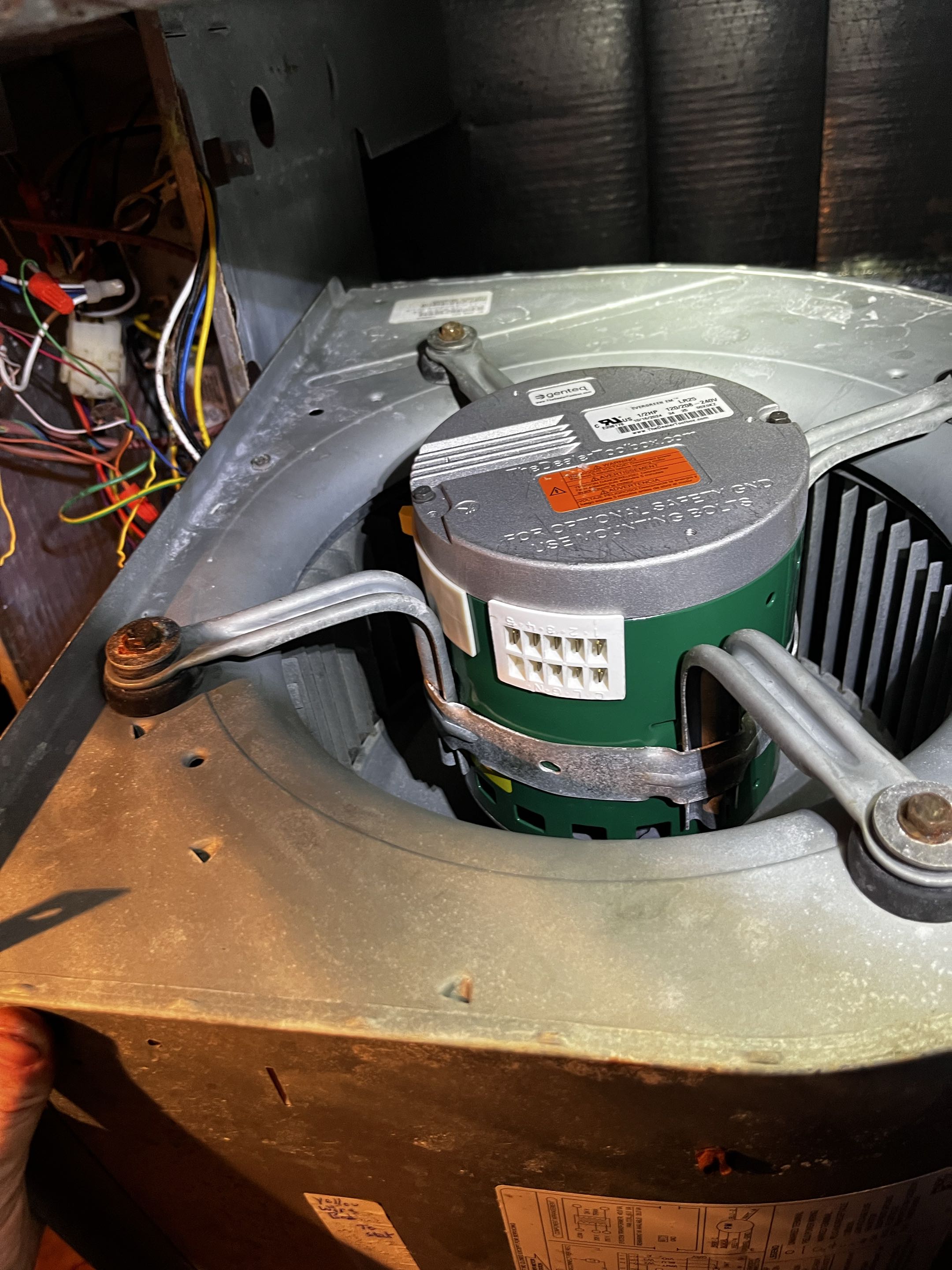Carrier air conditioning diagnostic and constant torque blower motor replacement. 