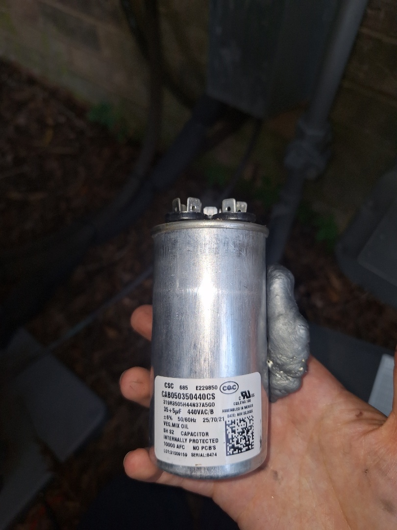 goodman ac breakdown and repair on capacitor Augusta 