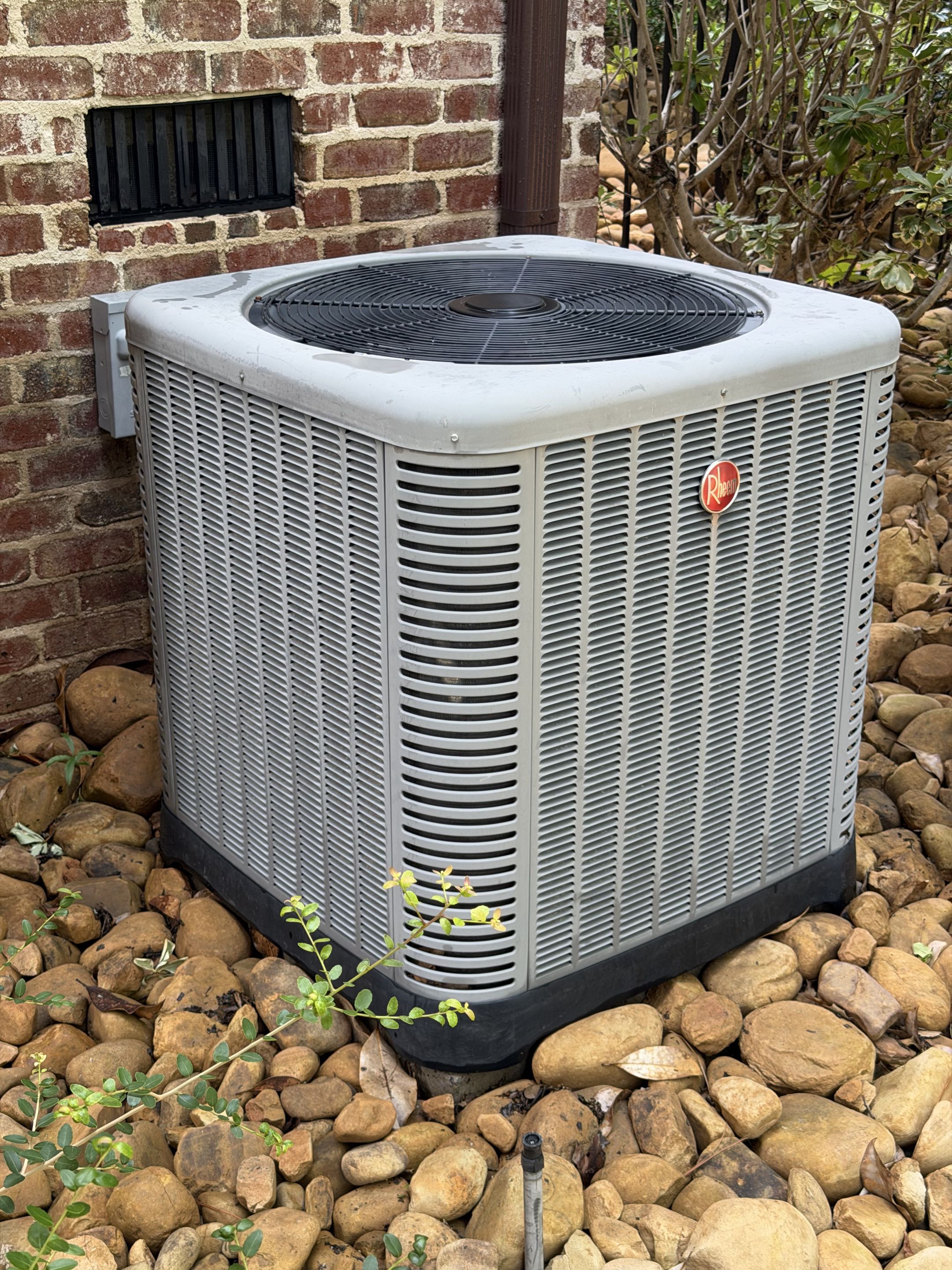 Air conditioning maintenance on three rheem air conditioners