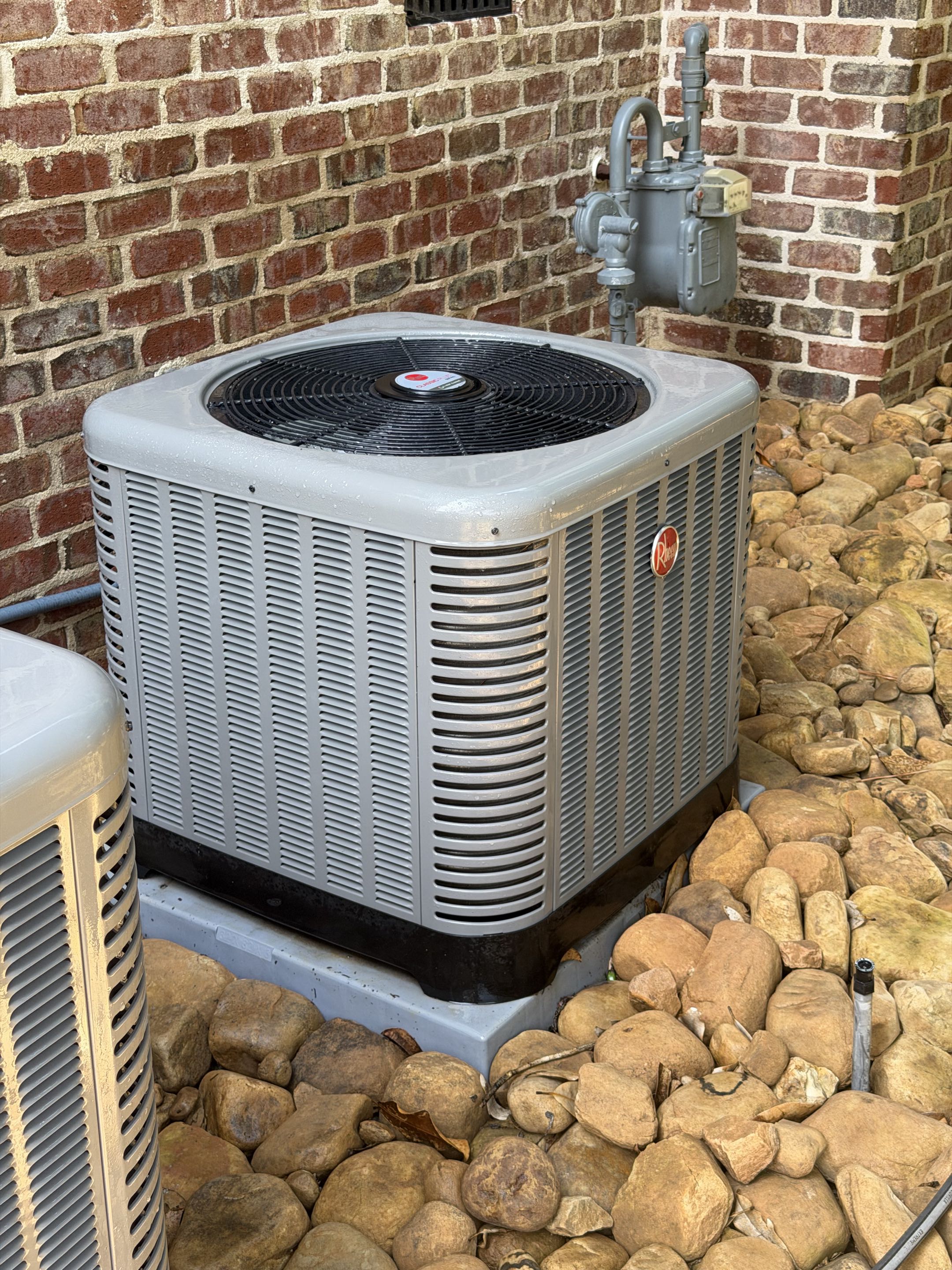 Air conditioning maintenance on three rheem air conditioners