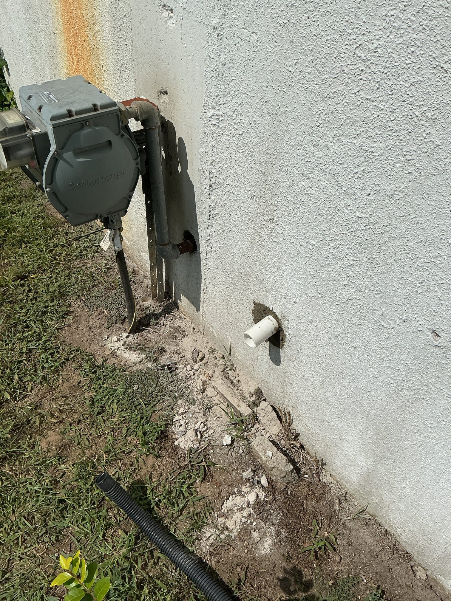 Replaced sump pump due to failure of existing pump. Also replace discharge line due to line being too small.