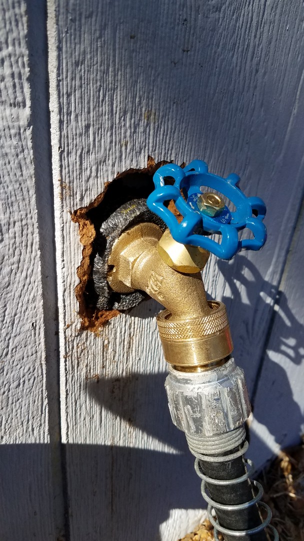 Outside faucet leaking 