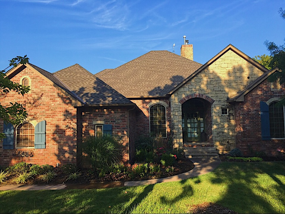Edmond, OK - This was the first house we worked on in this edition and I’m very pleased with how this turned out. So is the homeowner, who just happens to be the HOA president. The shingle they chose to go with is the ever popular Weatheredwood Armor Shield II by GAF! Edmond, OK - This was the first house we worked on in this edition and I’m very pleased with how this turned out. So is the homeowner, who just happens to be the HOA president. The shingle they chose to go with is the ever popular Weatheredwood Armor Shield II by GAF!