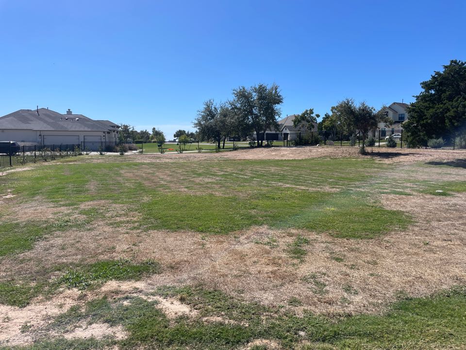 We are in Leander, Texas in the Crystal Falls neighborhood. Going to install a LawnPop back nine greens. This LawnPop synthetic turf putting green will provide ongoing entertainment for this family.  