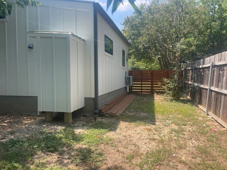 We are in the northwest Austin neighborhood by McNeil high school. We are going to install a LawnPop artificial turf backyard.  This will also include a LawnPop synthetic grass putting green. 