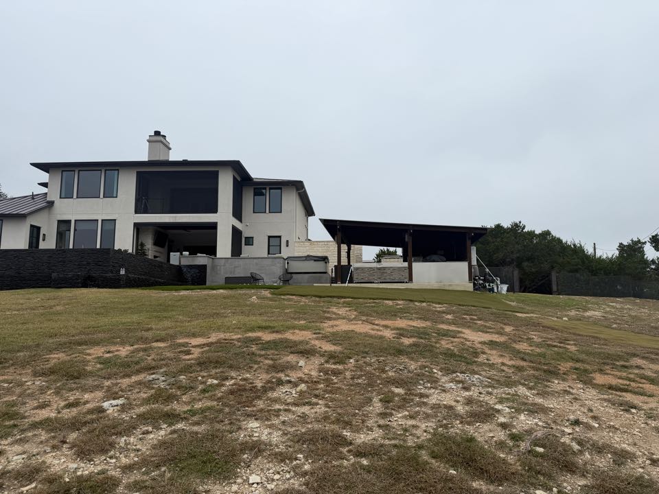 We are designing and building a LawnPop synthetic turf, putting Green around this wonderful POOL and Home. This homeowner and be caves south of Austin will utilize LawnPop synthetic grass and start saving water and utility bills.  