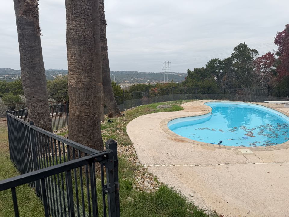 We are in the hills of Lakeway west of Austin, Texas going to install LawnPop synthetic turf around this pool. This is a great eco-friendly design solution so the homeowner will start saving water and free up their maintenance.  LawnPop Astroturf looks and performs great.  
