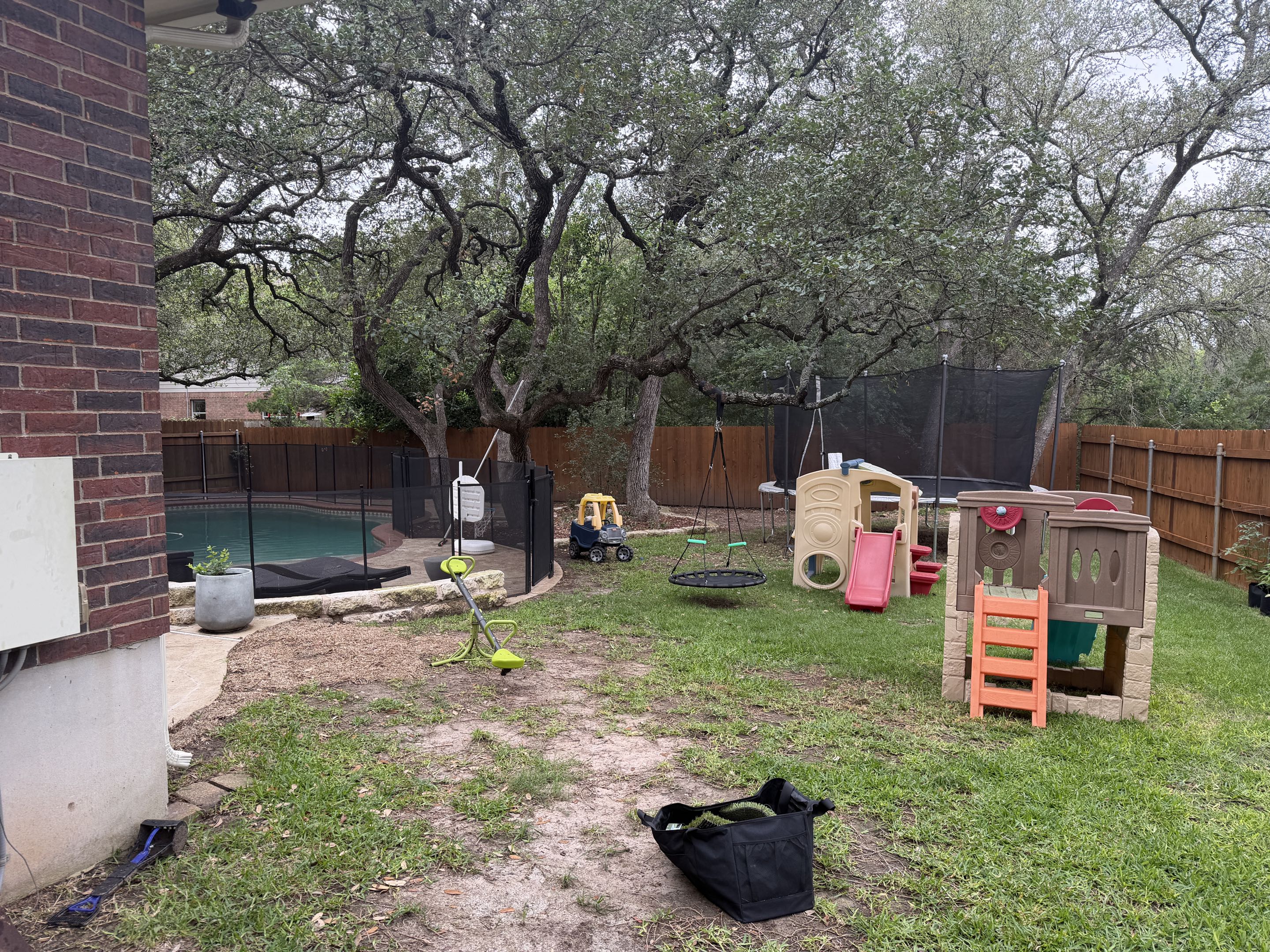 Austin, TX - Excited to put in the new LawnPop playground Turf for this family in South Austin. 