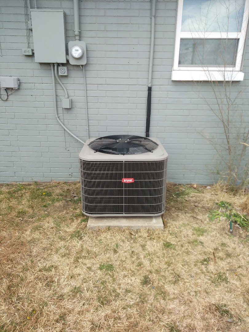 Installed a Bryant condenser and coil