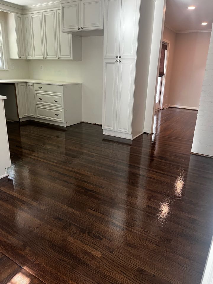 Sand, Stain and Finish Job with minor repairs in Charlotte, NC