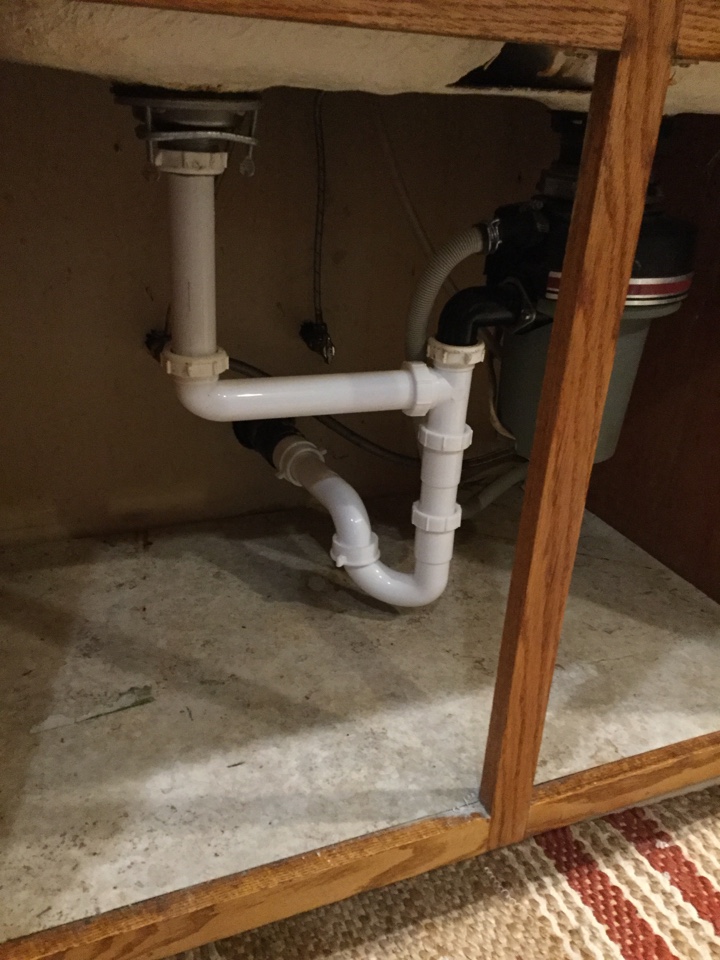 Repaired leaking sink drains.