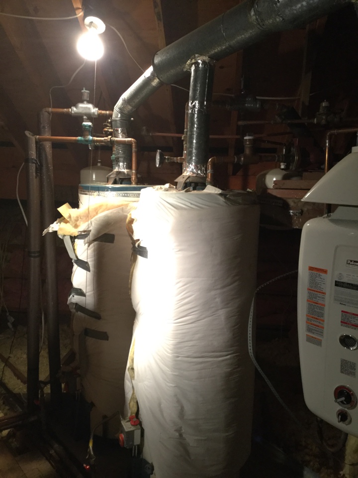 Provided estimate to replace three water heaters.