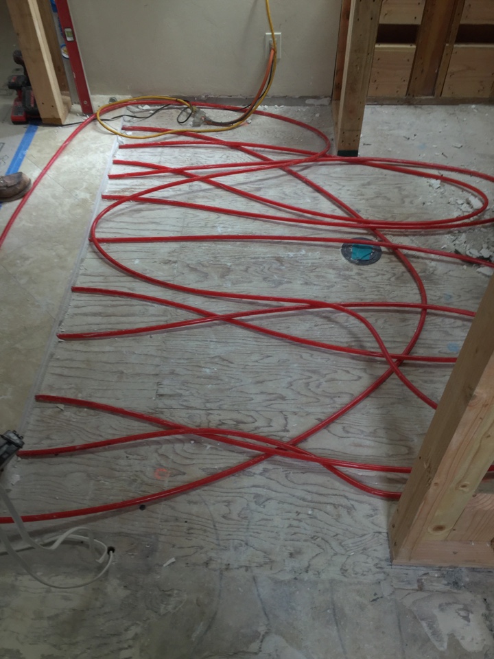 Provided an estimate to modify hydronic heat floor piping.