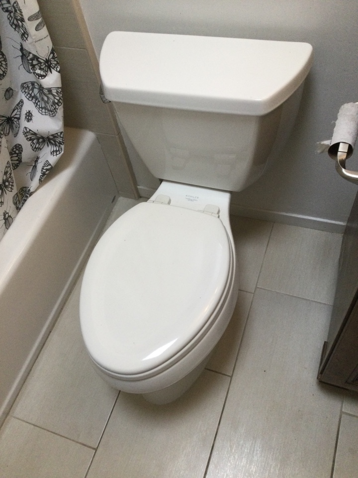 Aptos, CA - Reset a leaking toilet. Aptos, CA - Reset a leaking toilet.