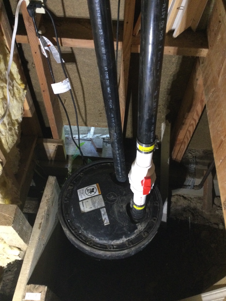 Repaired sewage ejection system.