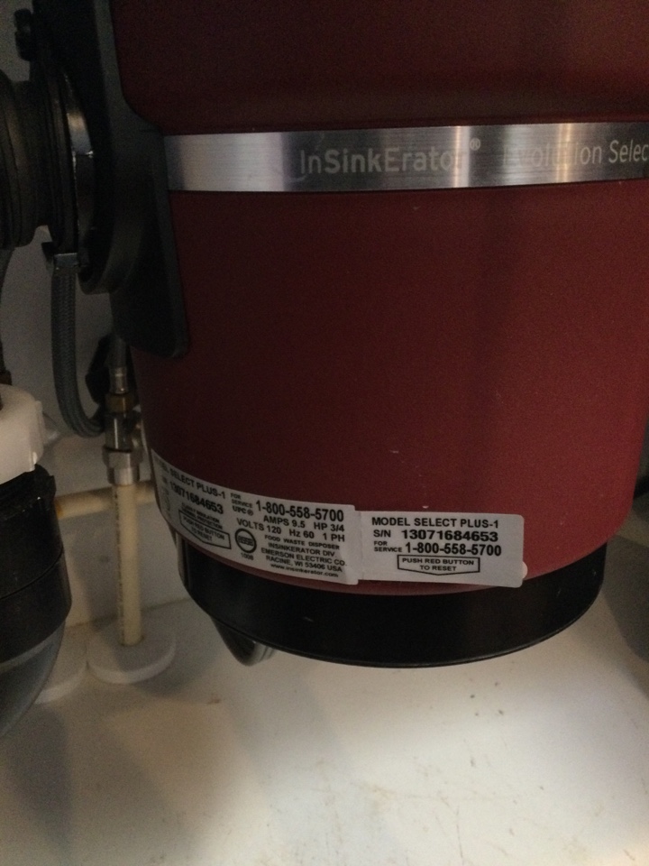 Provided estimate to replace a food waste disposer.