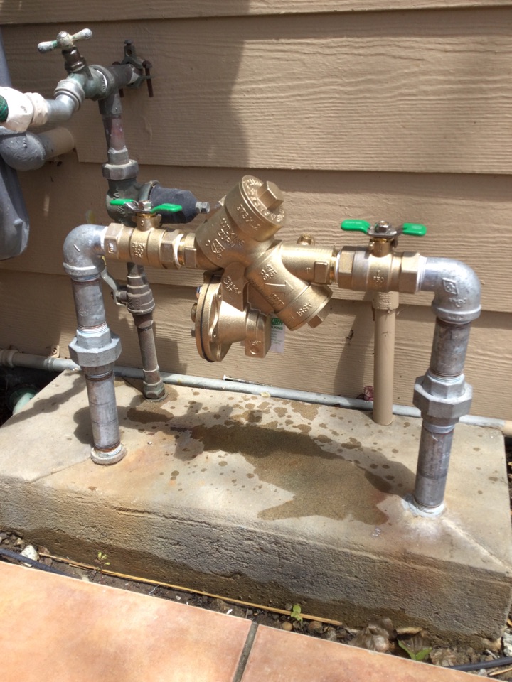 Replaced a one inch back flow preventer.