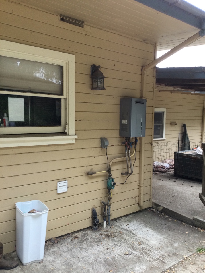 Serviced three tankless water heaters 