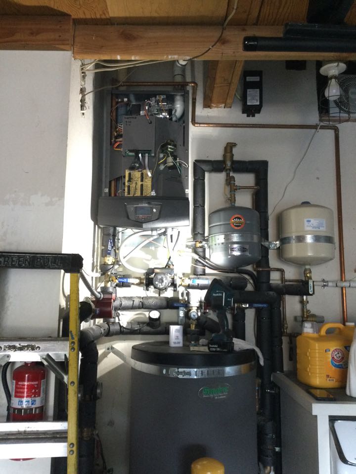 Serviced a condensing boiler 