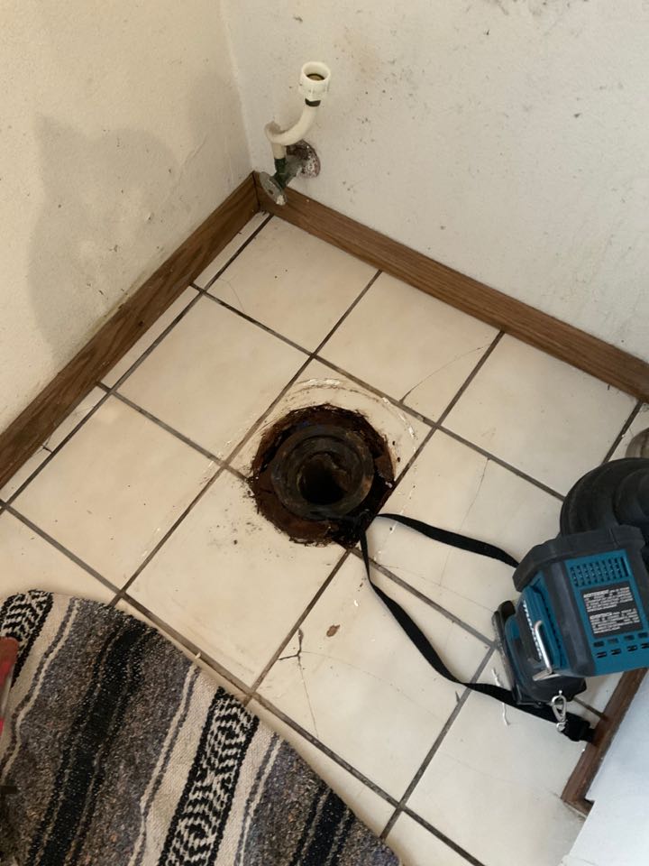 Replaced closet flange