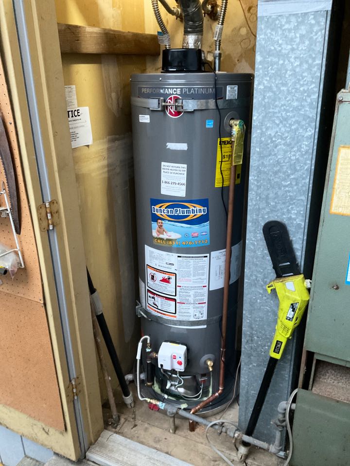 Aptos, CA - Installed a new water heater. Aptos, CA - Installed a new water heater.