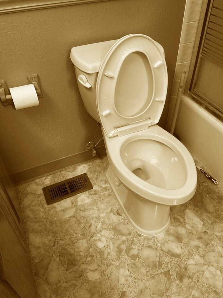 Capitola, CA - Installed customer supplied toilet. Capitola, CA - Installed customer supplied toilet.