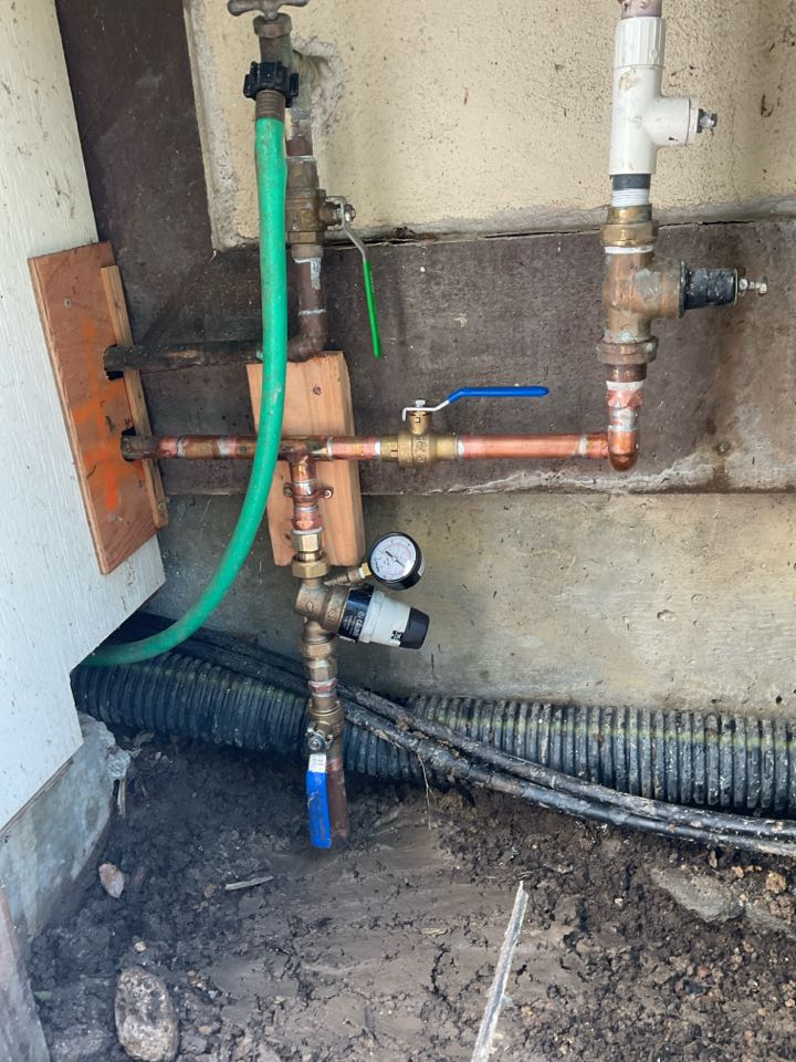 Repaired leaking water service