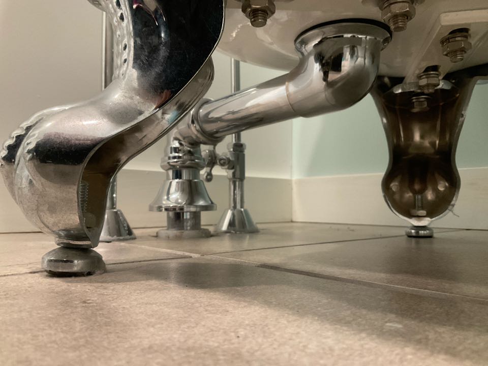 Replaced clawfoot tub drain