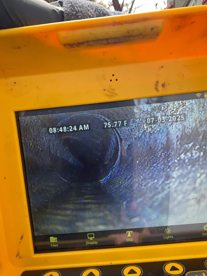 Cleared plugged sewer line