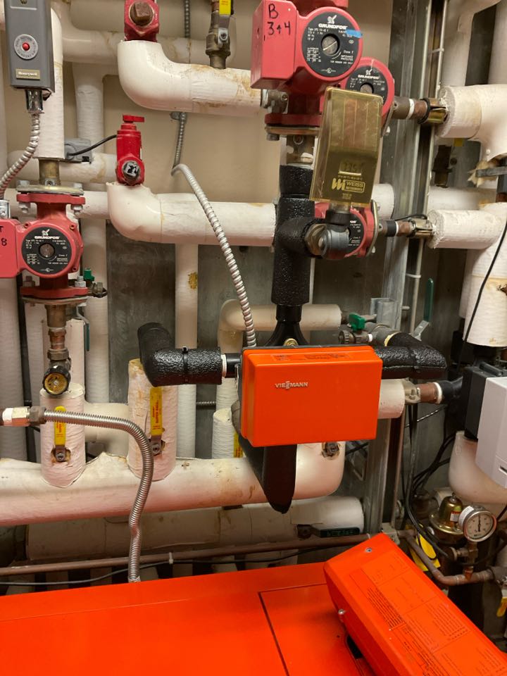 Repaired hydronic heating system.