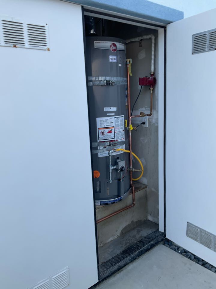 Repaired water heater