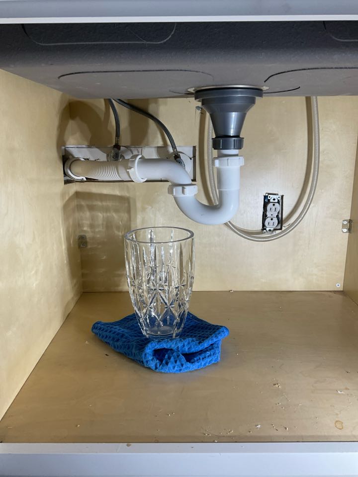 Cleared kitchen sink drain