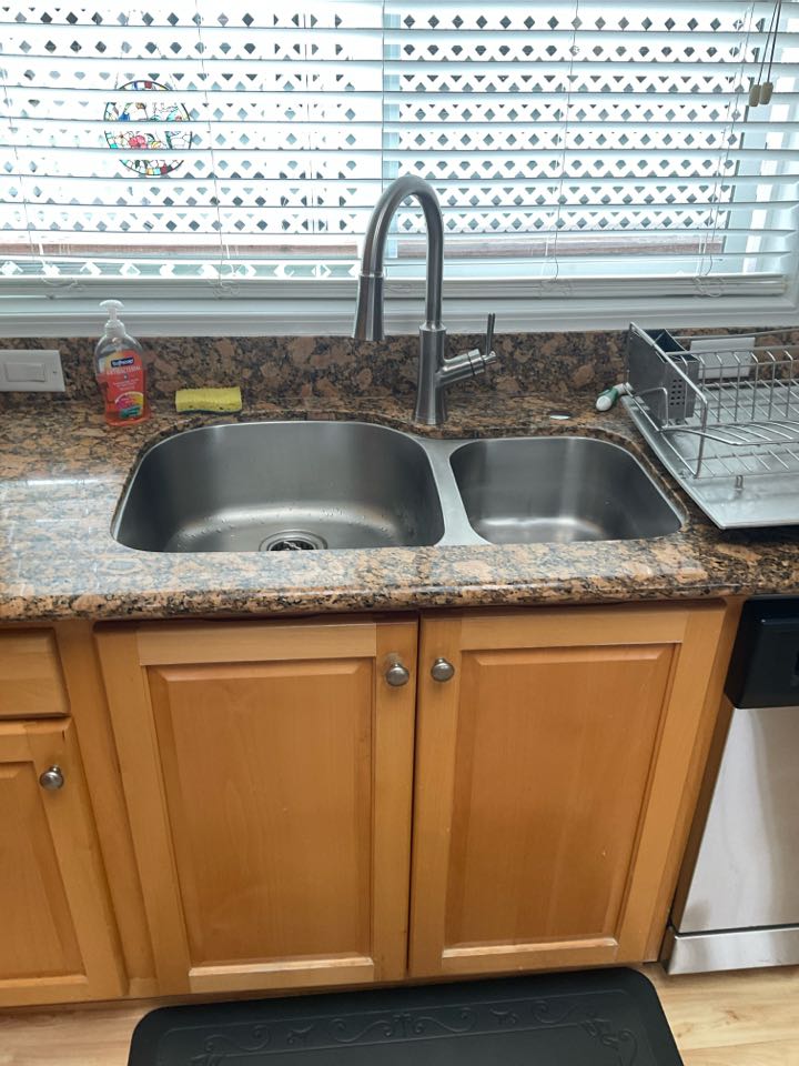 Replaced kitchen faucet