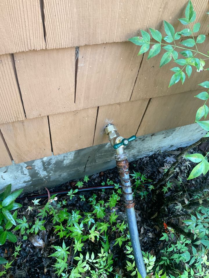 Repaired broken hose bib