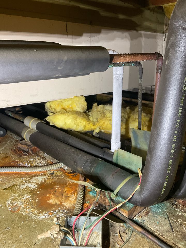 Inspected plumbing to locate in wall leak