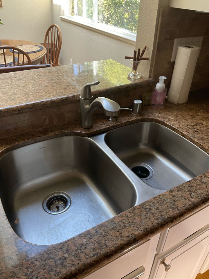 Installed customer supplied faucet