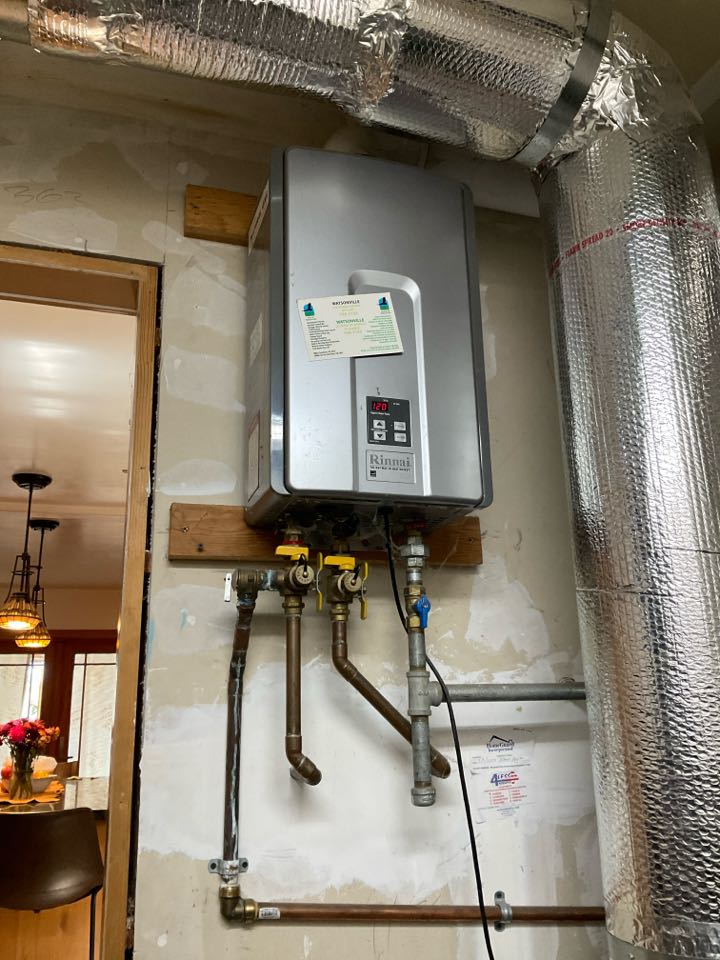 Serviced tankless water heater
