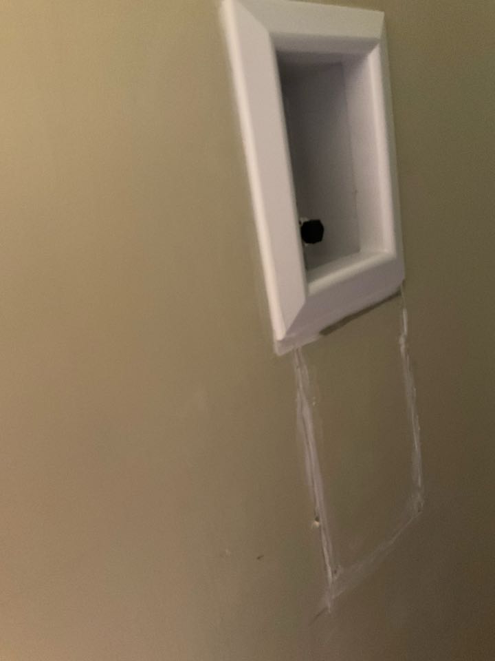 Replaced ice maker box and repaired toilet.