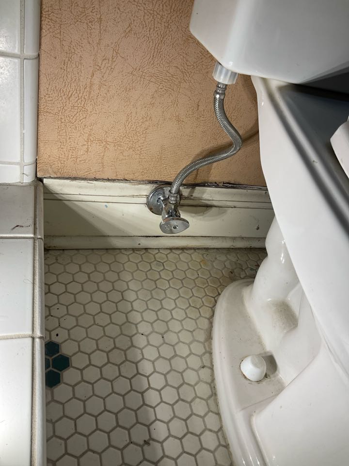 Replaced toilet shutoff valve