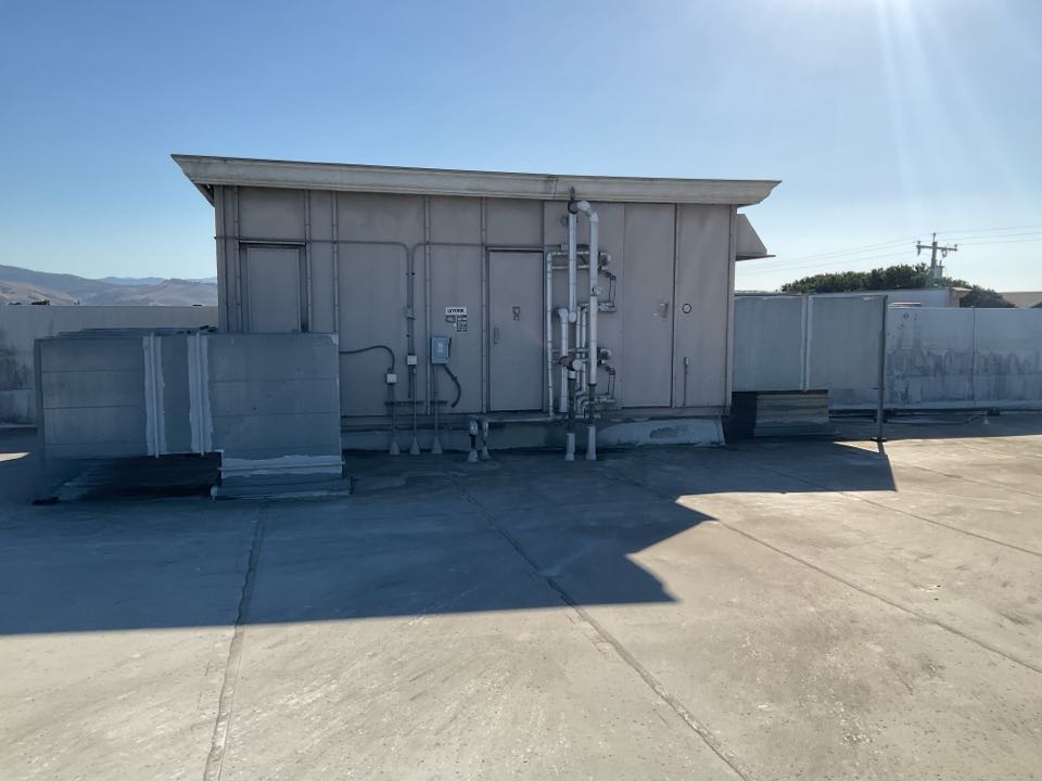 Repaired commercial drain on a roof