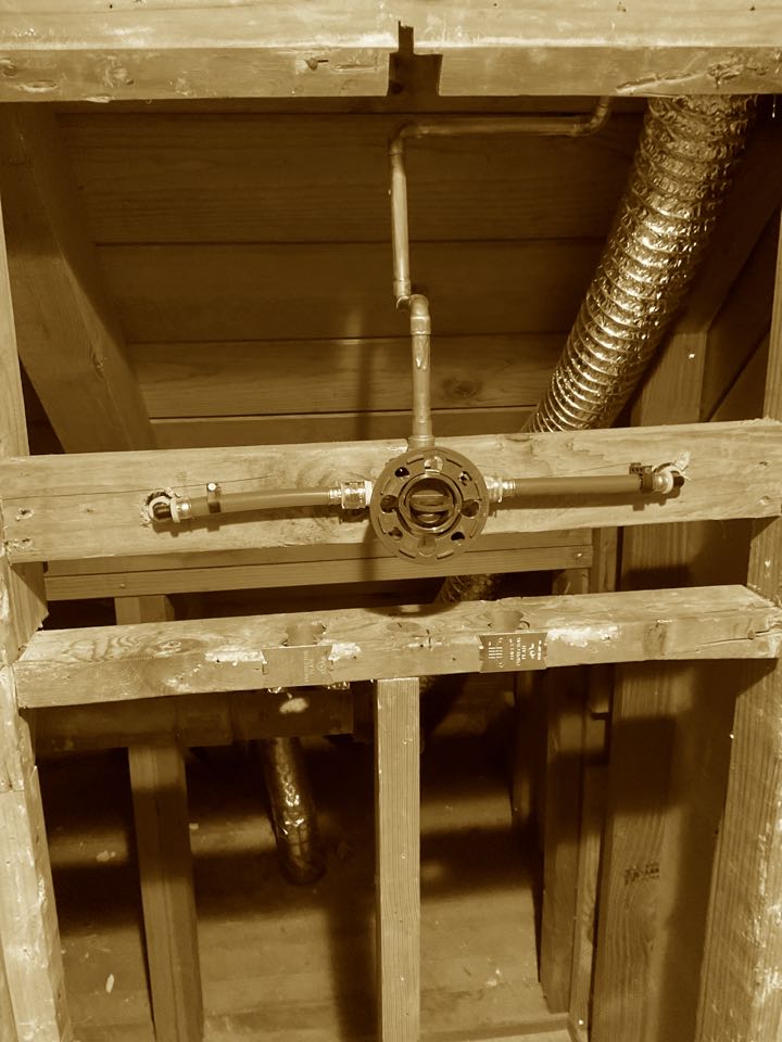 Installed customer supplied shower valve