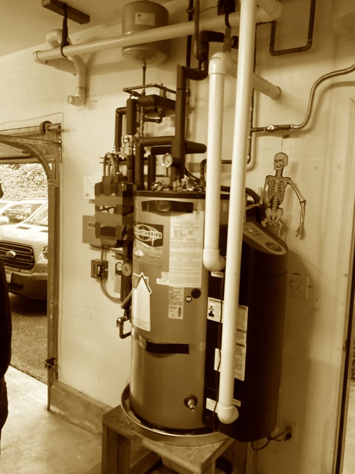 Serviced hydronic heating system