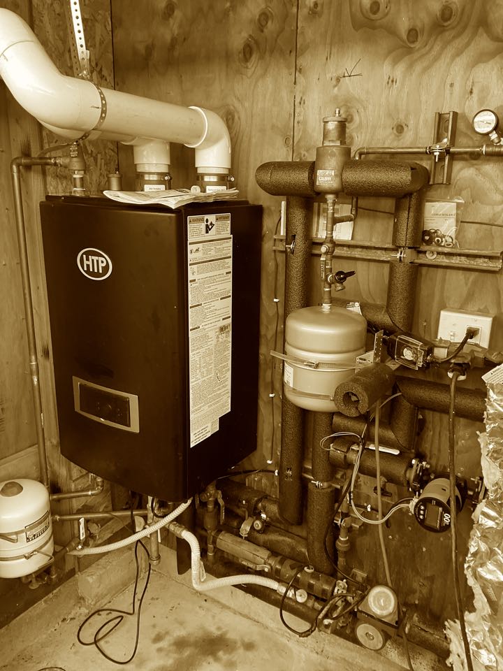 Serviced HTP condensing boiler.